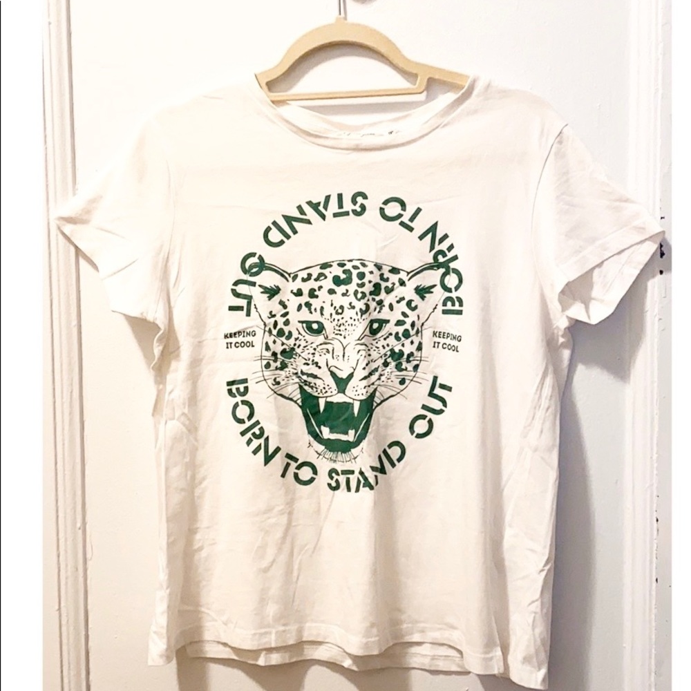 H&M White T-Shirt “Born to Stand Out”